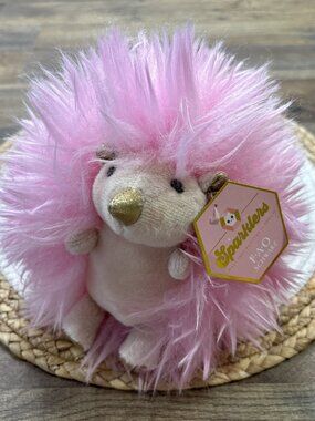 FAO Schwarz Sparklers Pink Porcupine Plush 6" NEW w TAGS